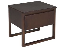 1 Drawer Bedside Table Dark Wood - Zhen