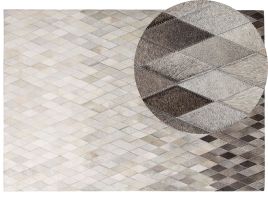 Cowhide Area Rug 160x230cm White and Grey