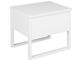 1 Drawer Bedside Table White - Guoxi