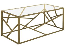 Glass Top Coffee Table Gold ORLAND