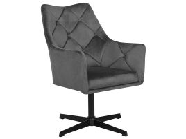 Velvet Armchair Dark Grey VAKSALA