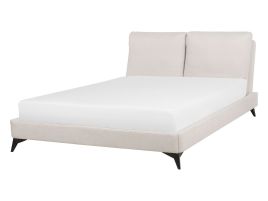 Chenille EU Double Size Bed Light Beige MELLE