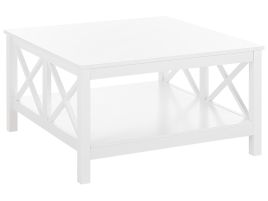 Coffee Table with Shelf White LOTTA