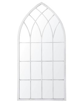 Metal Window Wall Mirror 50x115cm Grey