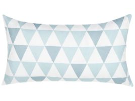 Outdoor Cushion Triangle Pattern 40 x 70 cm Blue and White TRIFOS