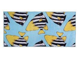 Area Rug Fish Print 80x140cm Blue