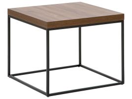 Side Table Dark Wood with Black
