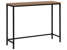 Console Table Dark Wood with Black TULIA