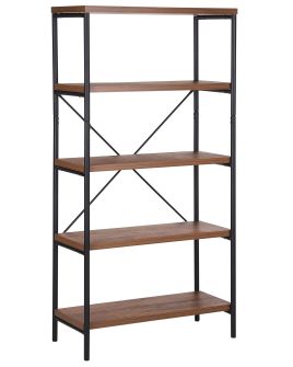 4 Tier Bookcase Dark Wood BRISBANE