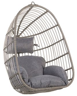 PE Rattan Hanging Chair Grey CASOLI