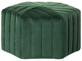 Velvet Pouffe Green MURIETTA
