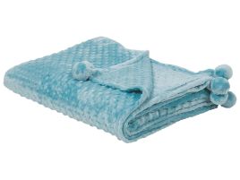 Blanket 200 x 220 cm Light Blue SAMUR