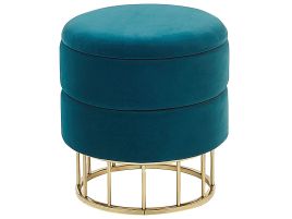 Storage Pouffe Teal Blue ELGIN