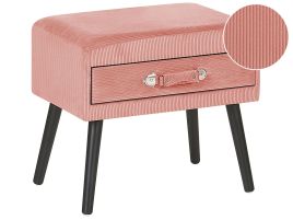 Corduroy Side Table Pink EUROSTAR