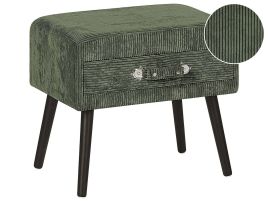 Corduroy Side Table Green EUROSTAR