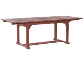Extending Acacia Garden Dining Table 160/220 x 90 cm Dark Wood TOSCANA