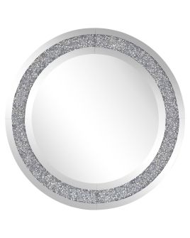 Round Wall Mirror 70cm Silver
