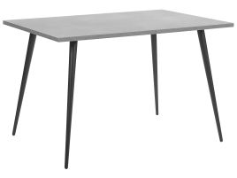 Dining Table 120 x 80 cm Concrete Effect with Black SANTIAGO