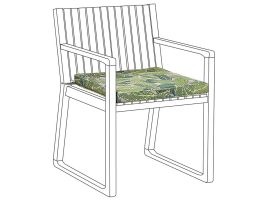Outdoor Seat Pad Cushion Leaf Pattern Green SASSARI