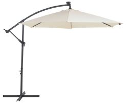 Cantilever Garden Parasol with LED Lights 2.85 m Beige CORVAL