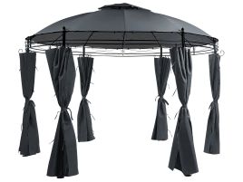 Gazebo ⌀ 368 cm Dark Grey SAFARA