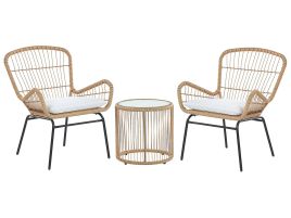 PE Rattan Bistro Set Natural LABICO