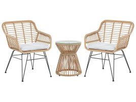 PE Rattan Bistro Set Natural TRESTINA