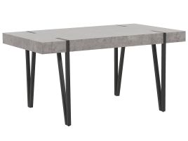 Dining Table 150 x 90 cm Concrete Effect with Black ADENA