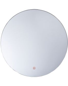 Round LED Wall Mirror 60cm Silver