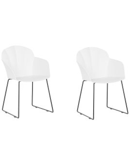 Set of 2 Dining Chairs White SYLVA