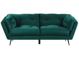 3 Seater Velvet Sofa Green LENVIK