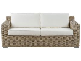 2 Seater Rattan Garden Sofa Natural ARDEA