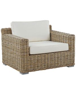 Rattan Garden Armchair Light Brown ARDEA