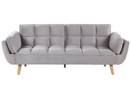 Velvet Sofa Bed Light Grey ASBY