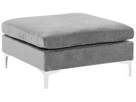 Velvet Ottoman Grey EVJA