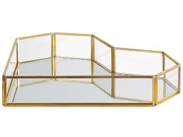 Mirrored Decorative Tray Gold