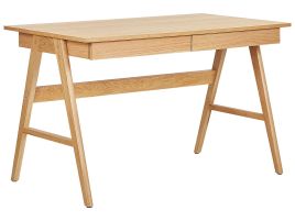 2 Drawer Home Office Desk 120 x 70 cm Light Wood SHESLAY