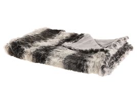Blanket 150 x 200 cm Grey and White TAZA
