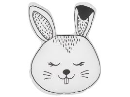 Cotton Kids Cushion Bunny 53x43cm Black and White