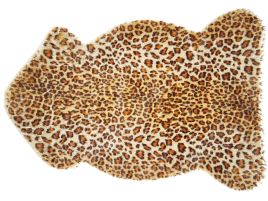 Leopard Print Rug Brown