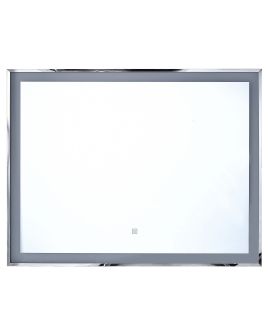 LED Wall Mirror 90x70cm Silver