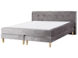 Velvet EU Super King Size Divan Bed Grey MARQUISE