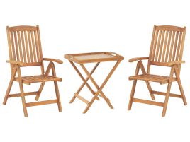Acacia Wood Bistro Set Light JAVA