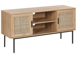 Rattan Door TV Stand Light Wood PASCO
