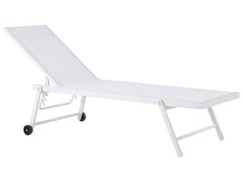 Aluminium Reclining Sun Lounger White PORTOFINO