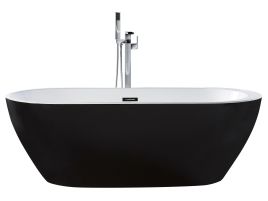 Freestanding Bath 1600 x 750 mm Black NEVIS
