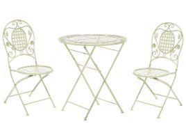 Metal Garden Bistro Set Light Green BIVIO