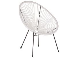 PE Rattan Accent Chair White ACAPULCO II