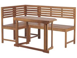Acacia Wood Balcony Corner Bench Set TREIA