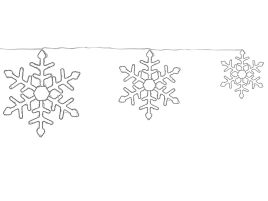 Set of 3 Outdoor LED Hanging Decor Snowflakes 30/39/50 cm Silver LOHELA